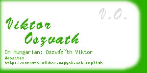 viktor oszvath business card